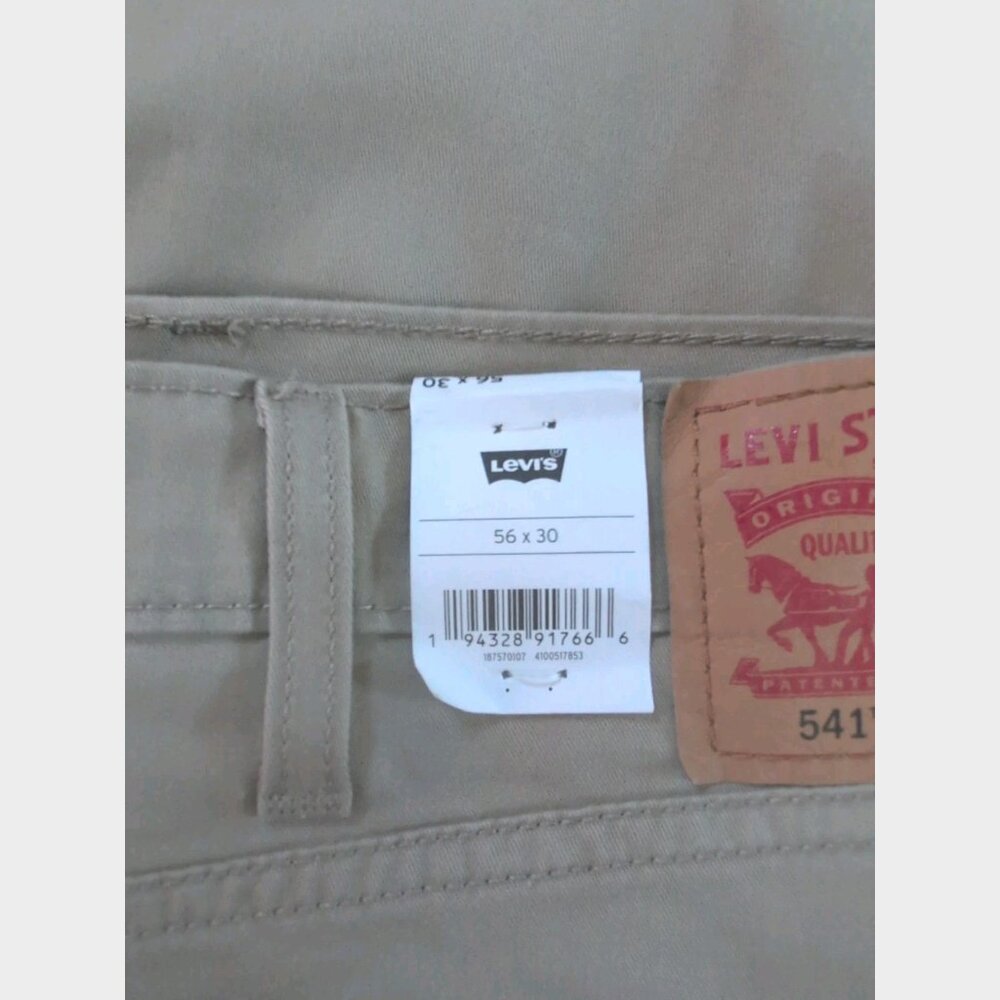 Levis 541 Athletic Taper Stretch‎ Pants Men's Size 56x30 Stretch Beige/Tan - New - Picture 3 of 6